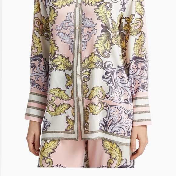Alice + Olivia Multicolor Baroque Print Shirt - Picture 7 of 7